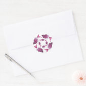 Roze visrondtrekkende sticker (Envelop)