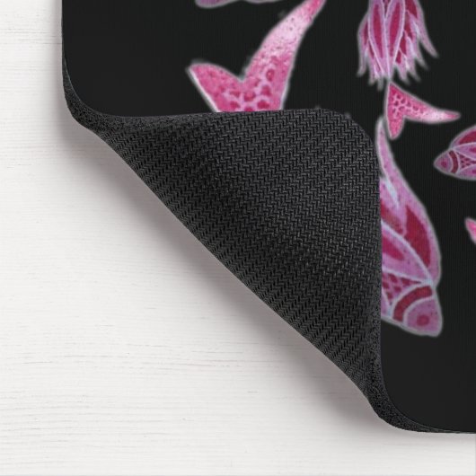 Roze visrondzendmousepad muismat (Hoek)