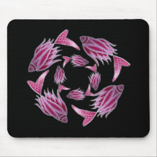 Roze visrondzendmousepad muismat