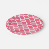 Roze visschaal Afdrukken Papieren Bordje (Gekanteld)