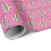 Roze Vissen Kinderen patroon Cadeaupapier (Rol Hoek)