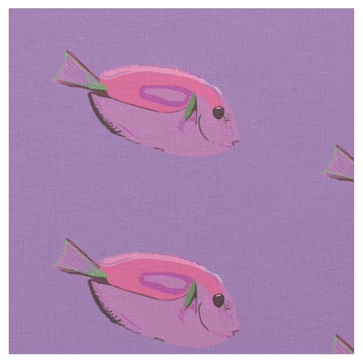 Roze Vissen Patroon, Vis Kunst Aangepaste Stof (Close Up)