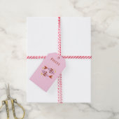 Roze Vissen, sterrenbeeld, sterrenbeeld afdruk Cadeaulabel (Met Touw)