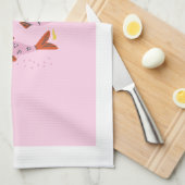 Roze Vissen, sterrenbeeld, sterrenbeeld afdruk Theedoek (Quarter Fold)