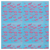 Roze Vissen Stof (Swatch)