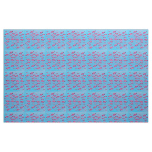 Roze Vissen Stof (Fat Quarter)