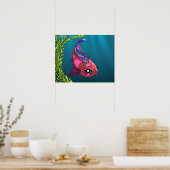 Roze Vissenposter Poster (Keuken)