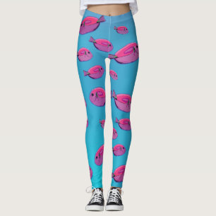 Roze visserij - aangepaste Leggings