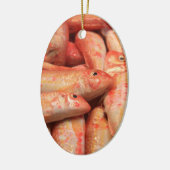 Roze visversiering keramisch ornament (Links)