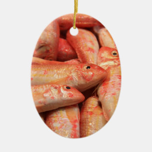 Roze visversiering keramisch ornament