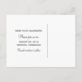 Roze Vlaams Chalkboard Opslaan Briefkaart datum (Achterkant)