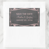 Roze Vlaams Chalkboard Sla de Sticker Datum op (Tas)