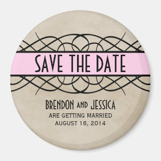 Roze Vlaamse Rand sparen de Magnet Datum