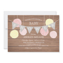 Roze vlaggen in boeien - Uitnodiging tot Baby show