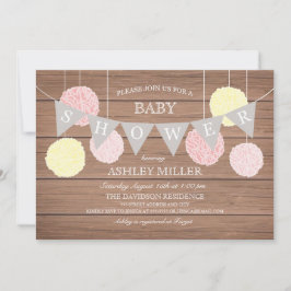 Roze vlaggen in boeien - Uitnodiging tot Baby show