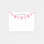Roze Vlaggenlijn Script Naam Post-it® Notes (Voorkant)