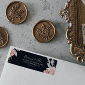 Roze vlakke afdruk Adres label