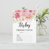 Roze vlakke Baby Kaart Baby shower (Staand voorkant)