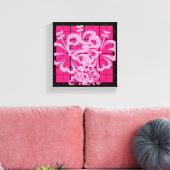 Roze vlakke Florah-ontwerp Canvas Afdruk (Insitu (Woonkamer))