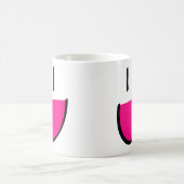 Roze vlakke koffie/theethee Mok (wit) (Center)
