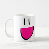 Roze vlakke koffie/theethee Mok (wit) (Links)