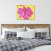 Roze vlakke Limoen gele achtergrond Canvas Afdruk (Insitu (Slaapkamer))