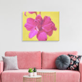 Roze vlakke Limoen gele achtergrond Canvas Afdruk (Insitu (Woonkamer))