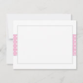 Roze vlakke plaat Dank je wel Bedankkaart (Achterkant)