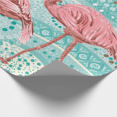 Roze vlam naadloos patroon cadeaupapier (Hoek)