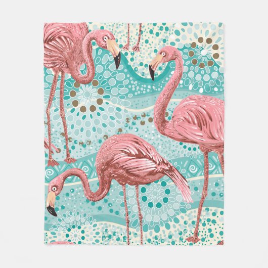 Roze vlam naadloos patroon fleece deken (Voorkant)