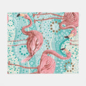 Roze vlam naadloos patroon fleece deken (Voorkant (Horizontaal))