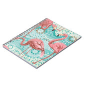 Roze vlam naadloos patroon notitieboek (Linkerzijde)