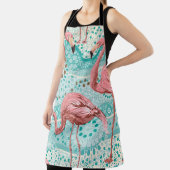 Roze vlam naadloos patroon schort (Insitu)