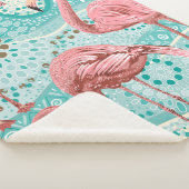 Roze vlam naadloos patroon sherpa deken (3/4)