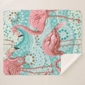 Roze vlam naadloos patroon sherpa deken (Voorkant (horizontaal))