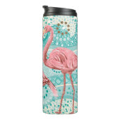 Roze vlam naadloos patroon thermosbeker (Geroteerd rechts)