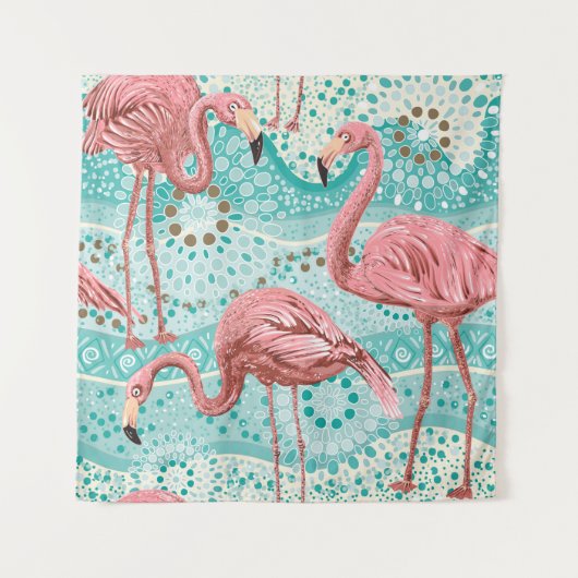 Roze vlam naadloos patroon wandkleed (Voorkant)