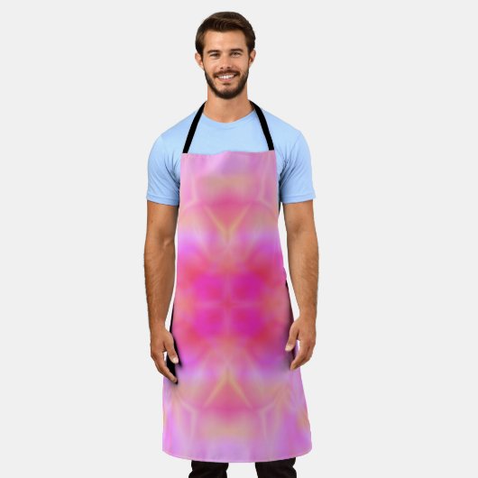 Roze vlam schort (Gedragen)