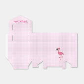 Roze vlamingo & Checkent Tent Favor Box Bedankdoosjes (Uitgevouwen)