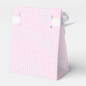 Roze vlamingo & Checkent Tent Favor Box Bedankdoosjes (Achterkant)