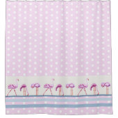 Roze vlamingoenen douchegordijn (Voorkant)