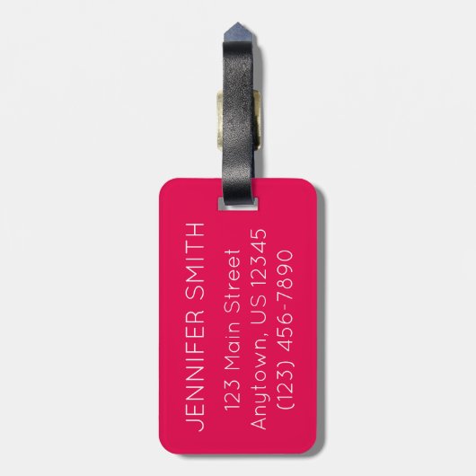 roze vlamingoranje voor tropische eilanden bagagelabel (Achterkant verticaal)