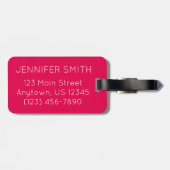  roze vlamingoranje voor tropische eilanden bagagelabel (Achterkant horizontaal)