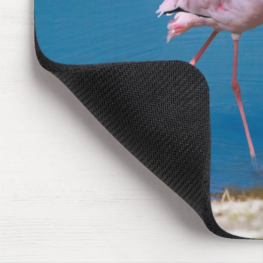 Roze vlamingos bij het meer muismat (Hoek)