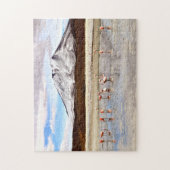 Roze vlamingos op de Andes Legpuzzel (Verticaal)