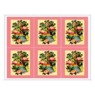  roze vlamingos Vogels - Etiketten voor Floral Win