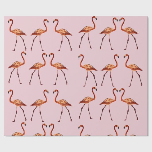 Roze vlamingos Wrapping Paper Cadeaupapier (Vlak)