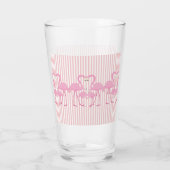Roze vlamJaren en stripes Drink glas (Achterkant)