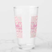 Roze vlamJaren en stripes Drink glas (Links)
