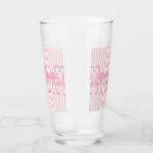 Roze vlamJaren en stripes Drink glas (Rechts)